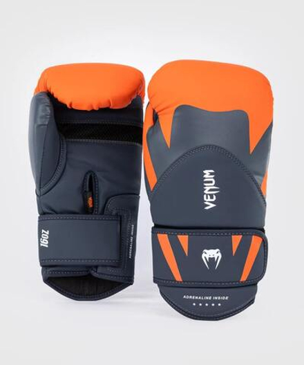 Перчатки боксерские Venum Challenger 4.0 Orange/Navy Blue