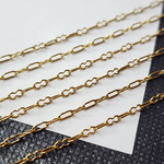Цепочка, сталь, 2я позолота, р-р 5×2.1 мм, цена за отрезок 50 см