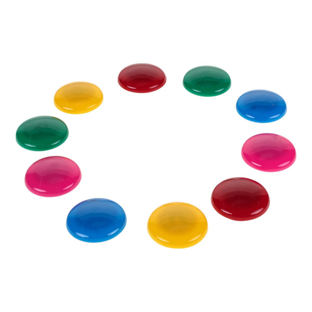 Набор магнитов, 10 штук, 3см цветные на блистере