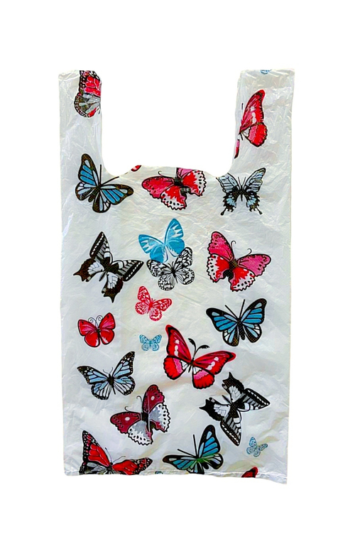 ПАКЕТ МАЙКА 30*55 БАБОЧКА 100\1000 ШТ.