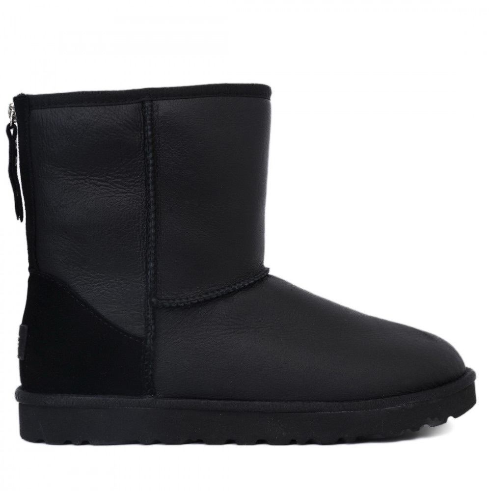 UGG Mens Classic Short Zip Metallic Black