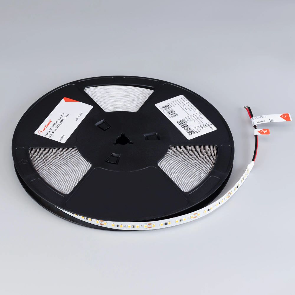 Светодиодная лента IC-A120-12mm 24V Cool 8K (9.6 W/m, IP20, 2835, 20m) (Arlight, 9.6 Вт/м, IP20) 028628(2)