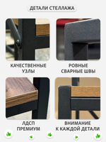 Стеллаж металлический с ящиками лофт OKTAV