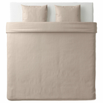Комплект постельного белья IKEA NATTJASMIN (НАТТЭСМИН ), Двуспальный, Светло-бежевый, 240х220, 50х80 см