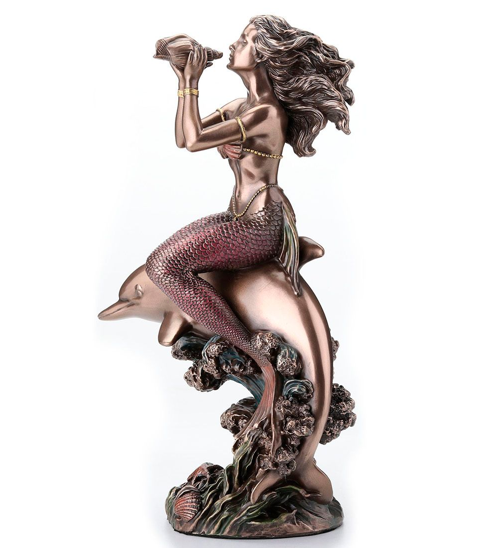 Veronese WS-1336 Статуэтка «Русалка на дельфине»