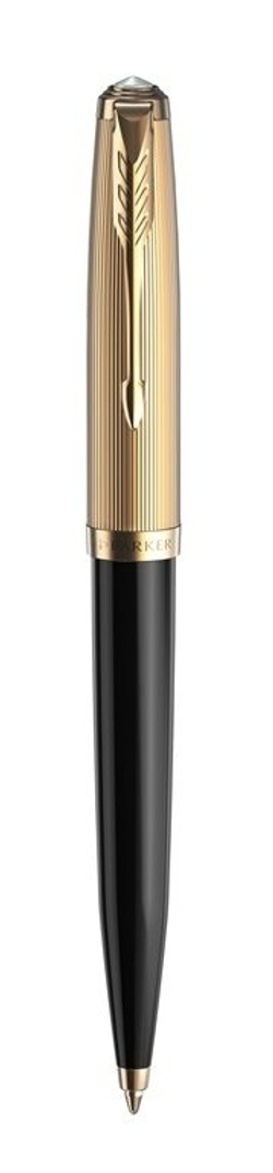 Шариковая ручка Parker 51 DELUXE BLACK GT, стержень: M, цвет чернил: black, в подарочной упаковке.