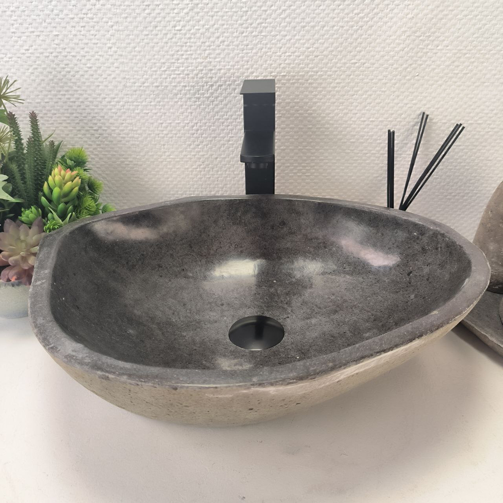 Раковина из речного камня RS-63660 (50*39*15) 0122