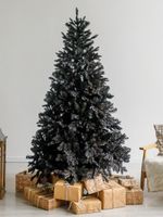 елка черная  искусственная "Одри" премиум (литая+пвх)
