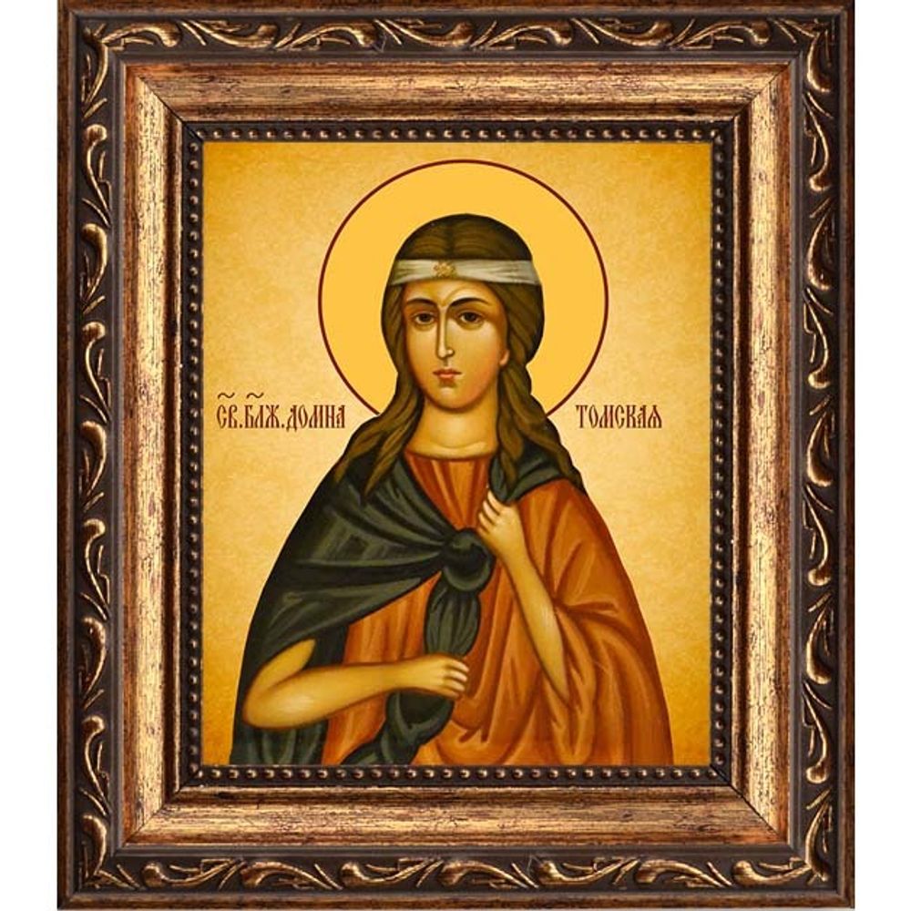 Домна Томская блаженная, Христа ради юродивая. Икона на холсте.