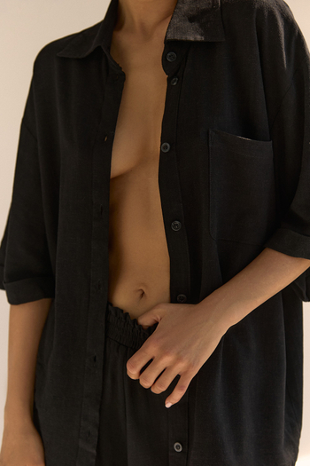 Рубашка с коротким рукавом MYKONOS Чёрный