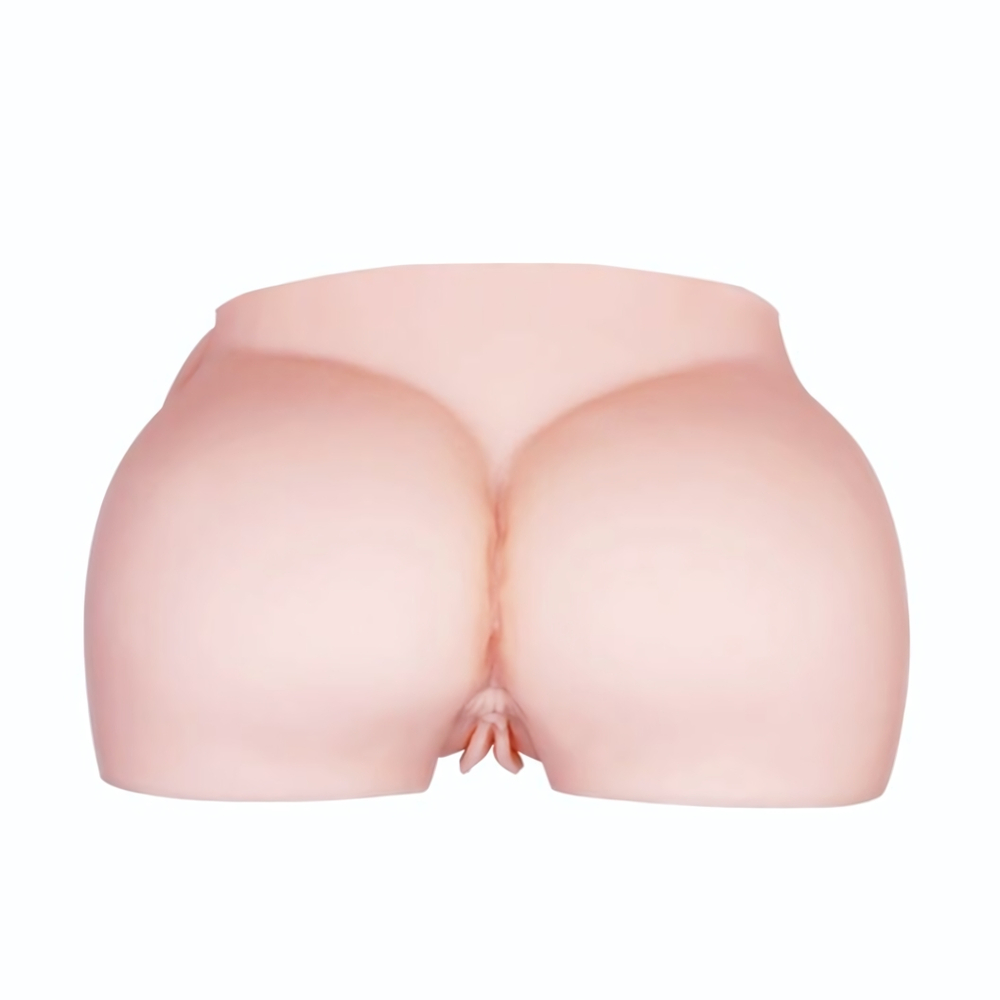 Телесный мастурбатор с двумя любовными тоннелями и вибрацией (Цвет: телесный)