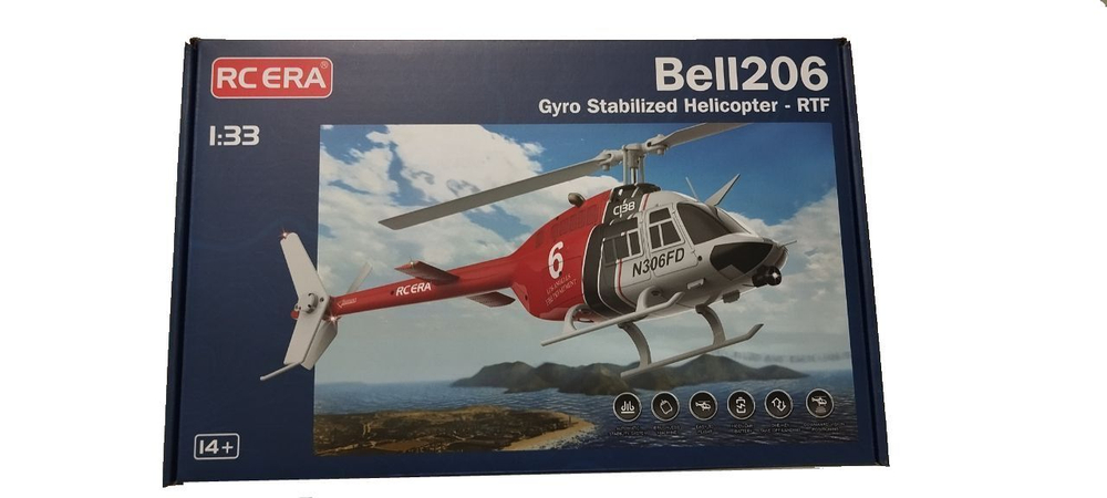 Радиоуправляемый вертолёт RC ERA C138 v2 4CH 6-Axis Gyro 1:33 Scale Flybarless RC Helicopter RTF , с функцией удержания высоты , датчик светового потока V2 , синий
