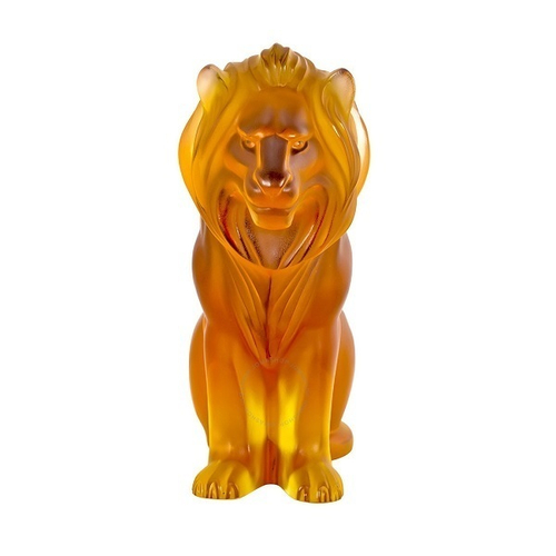 Лев Бамара янтарный Lalique