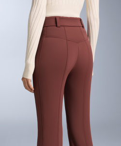 OYSHO Водонепроницаемые расклешенные эластичные брюки SKI с высокой посадкой, терракотовый