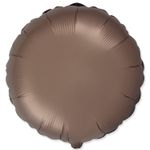 Шар (18''/46 см) Круг, Шоколадный, Сатин, 1 шт.