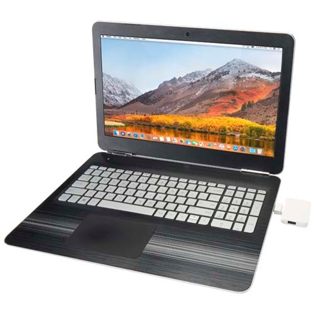 Gaia 4-портовый USB-концентратор с выходом USB-A и Type-C и двойным входом — изготовлен из переработанного пластика