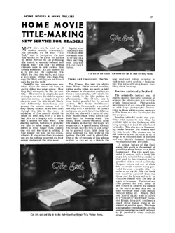 Home Movies and Home Talkies. Volume 1. June 1932-May 1933 | Institute of Amateur Cinematographers