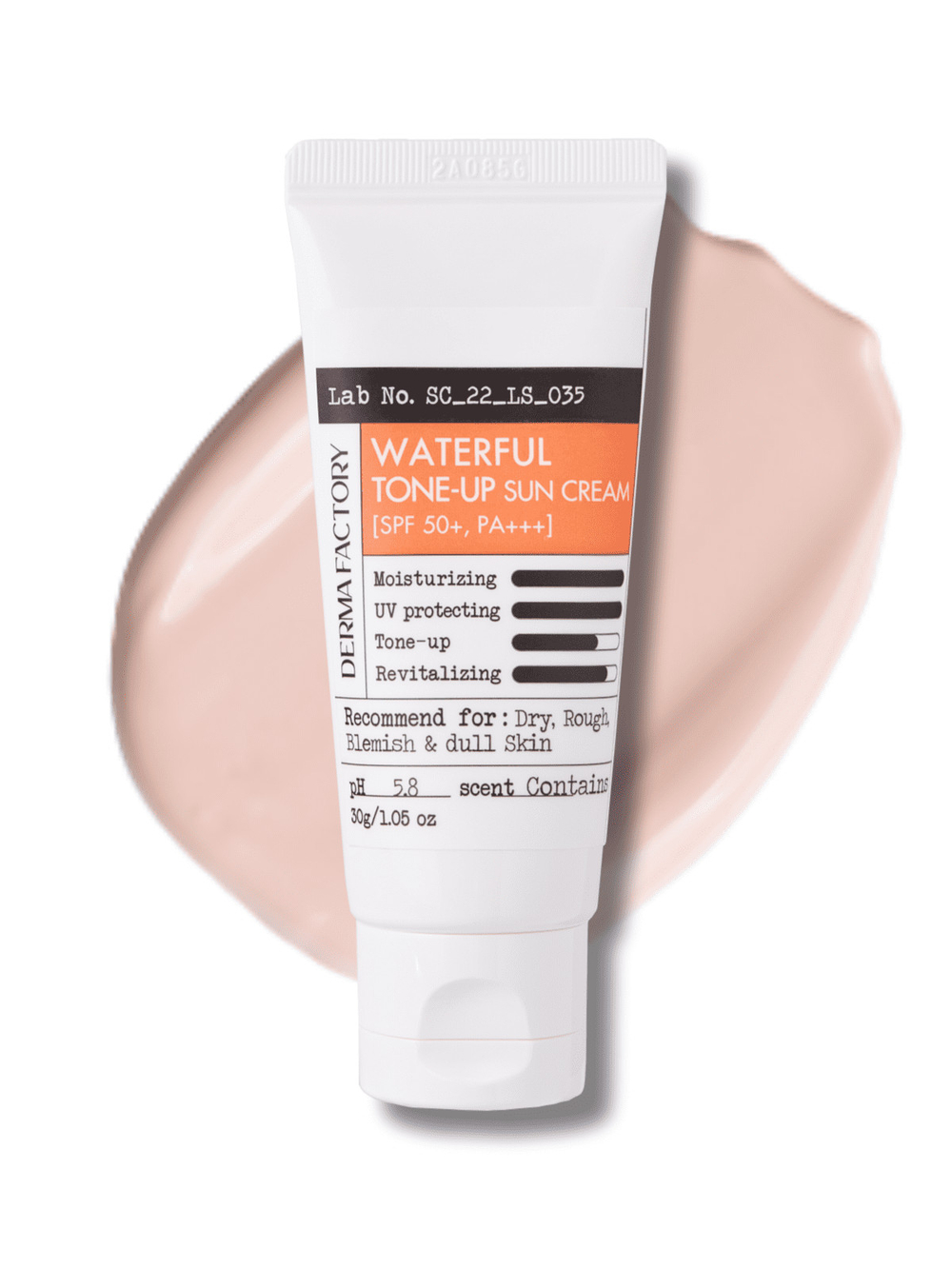 Derma Factory Крем солнцезащитный увлажняющий - Waterful tone-up sun cream SPF 50+ PA+++, 30мл