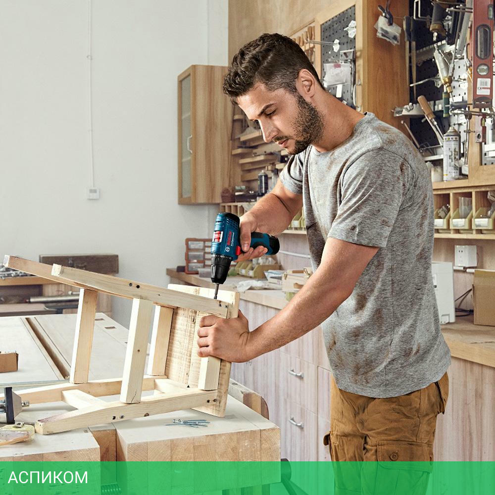 Дрель-шуруповерт Bosch GSR 120-LI Professional с 2-мя АКБ, кейс (06019G8000)
