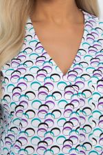 Блуза Статица (бело-сиреневая) Б13774-16М LT Collection