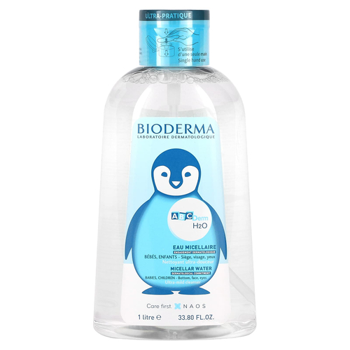 Bioderma, ABCDerm H20 мицеллярная вода, 33,80 жидк. унц.