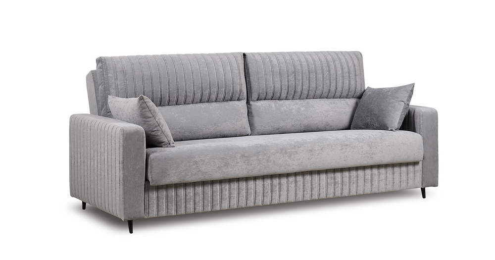 Изабель диван-кровать (велюр серый)
