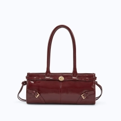 MANC КОЖАНАЯ СУМКА "BABY JANE", ЦВЕТ БУРГУНДСКОГО ВИНА