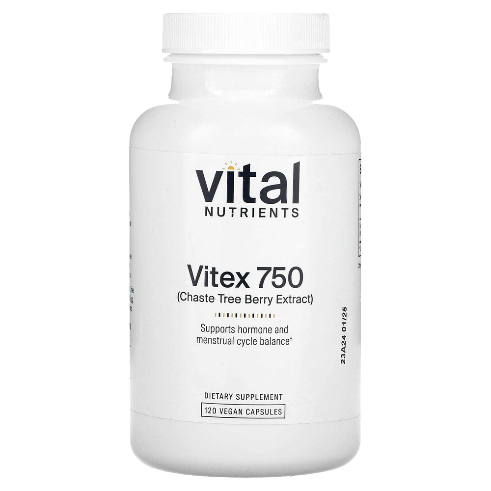 Vital Nutrients, Vitex 750, 750 мг, 120 веганских капсул