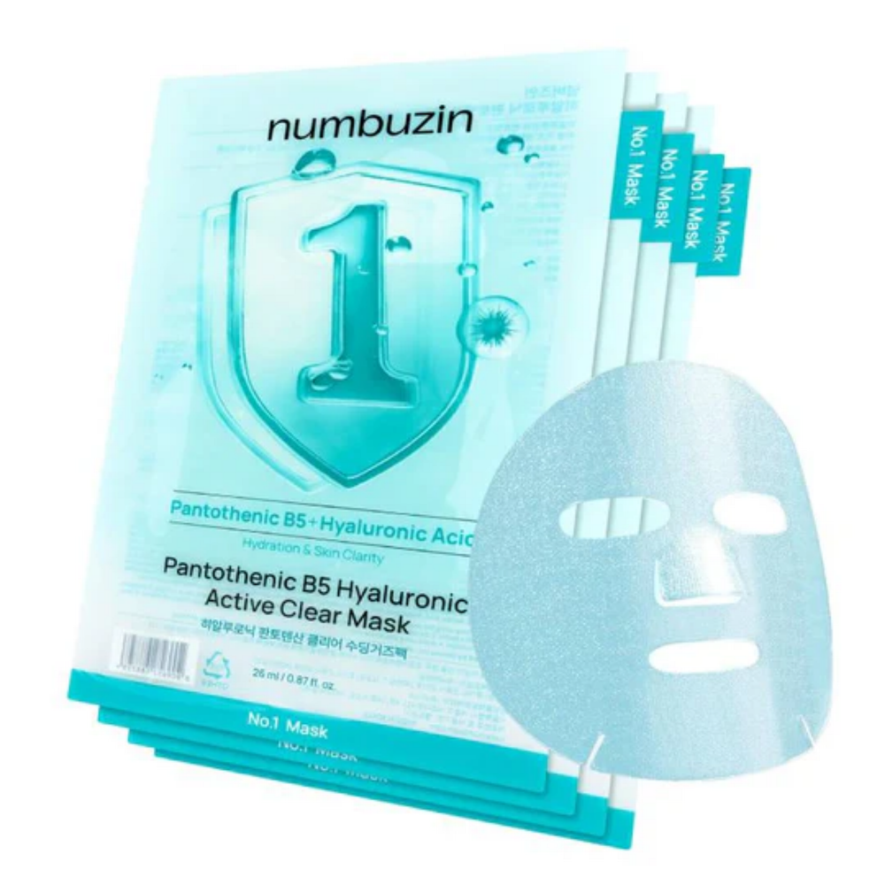 Numbuzin No.1 Pantothenic B5 Hyaluronic Active Clear Mask 1шт