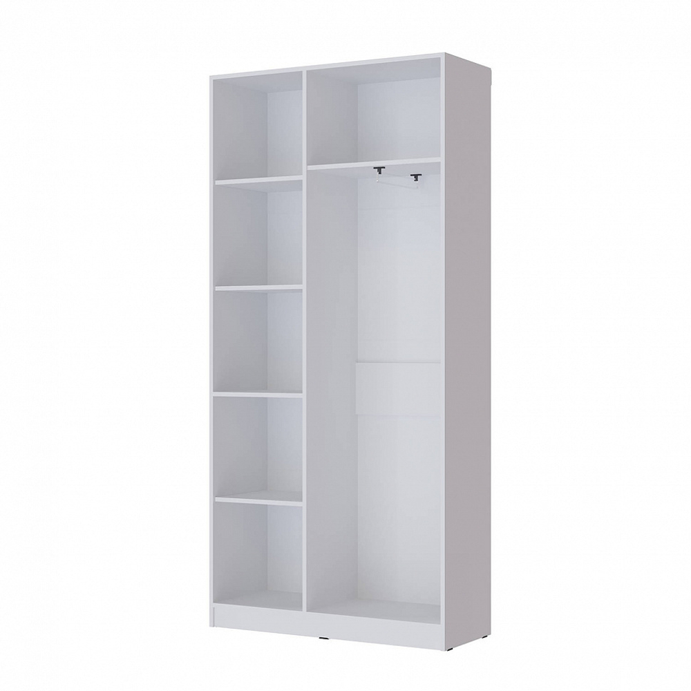 Гостиная Апполия Шкаф 2-х створчатый (корпус) белый ТЭКС