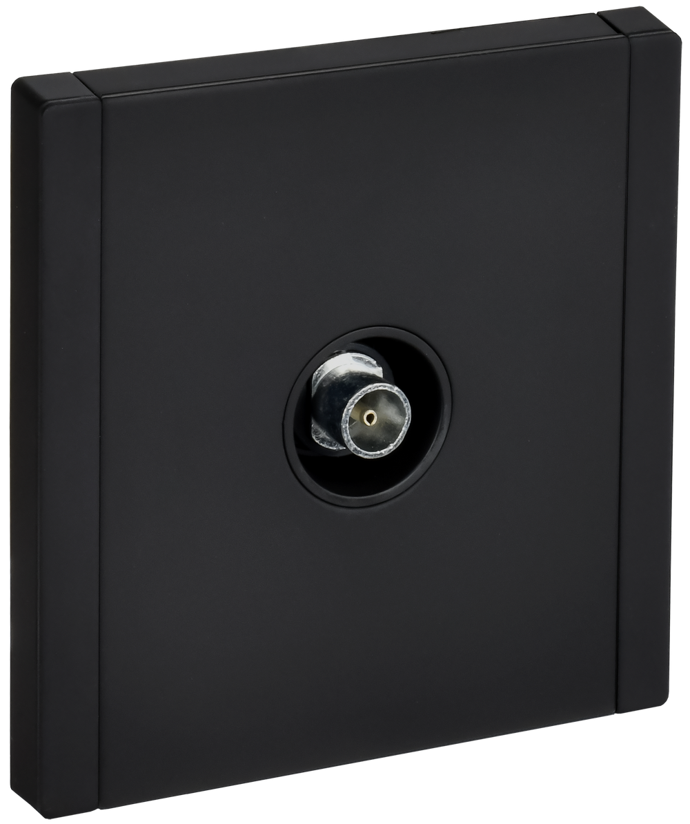 FORTE&PIANO Розетка TV оконечная FP128M металл черный IEK