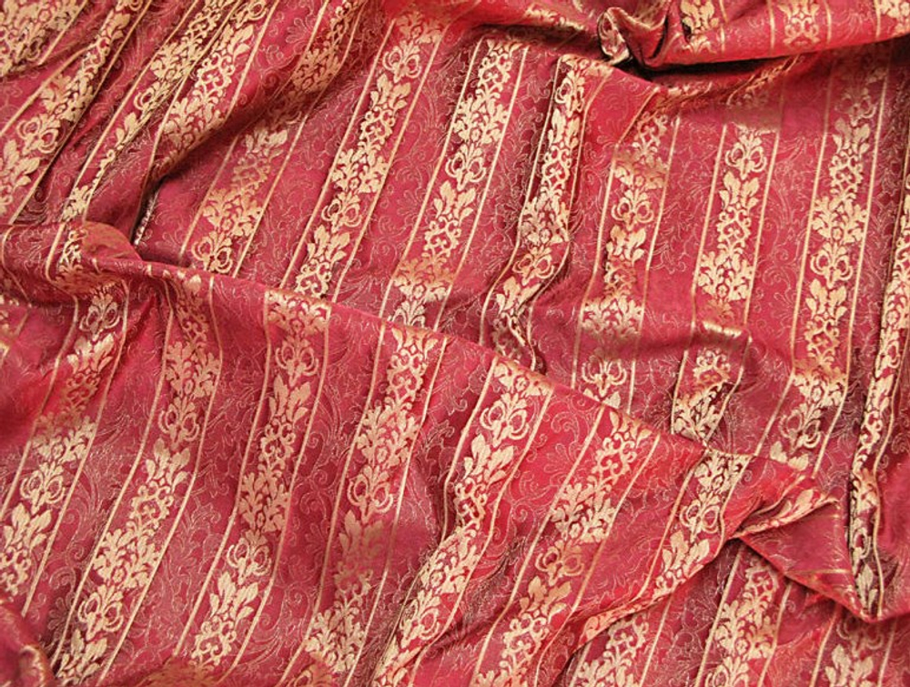 Жаккард Эстель полоса бордо