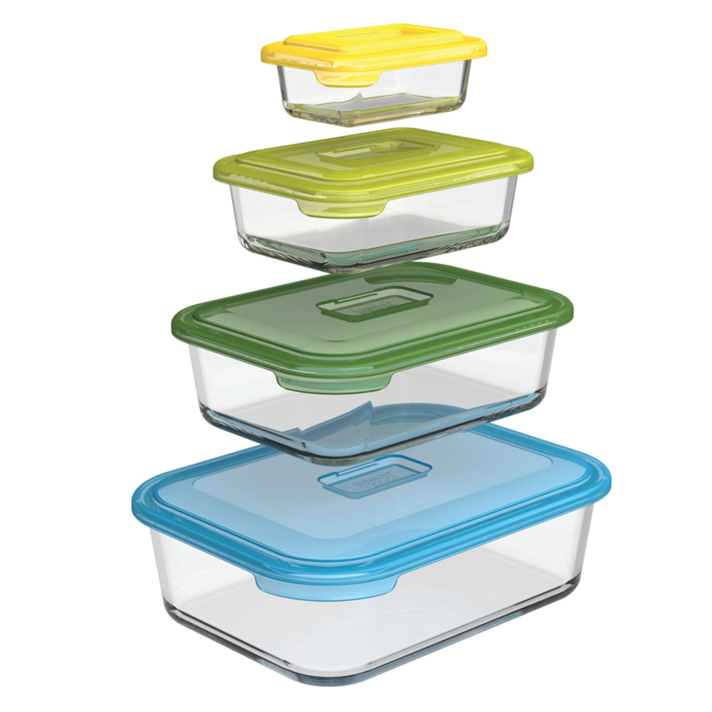 Набор из 4 контейнеров Nest стеклянный Joseph Joseph
