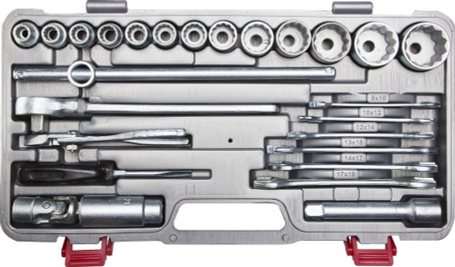 НИЗ ″АВТОМОБИЛИСТ″, 26 шт, 1/2″, набор слесарно-монтажного инструмента в пластиковом кейсе (27625-H26)