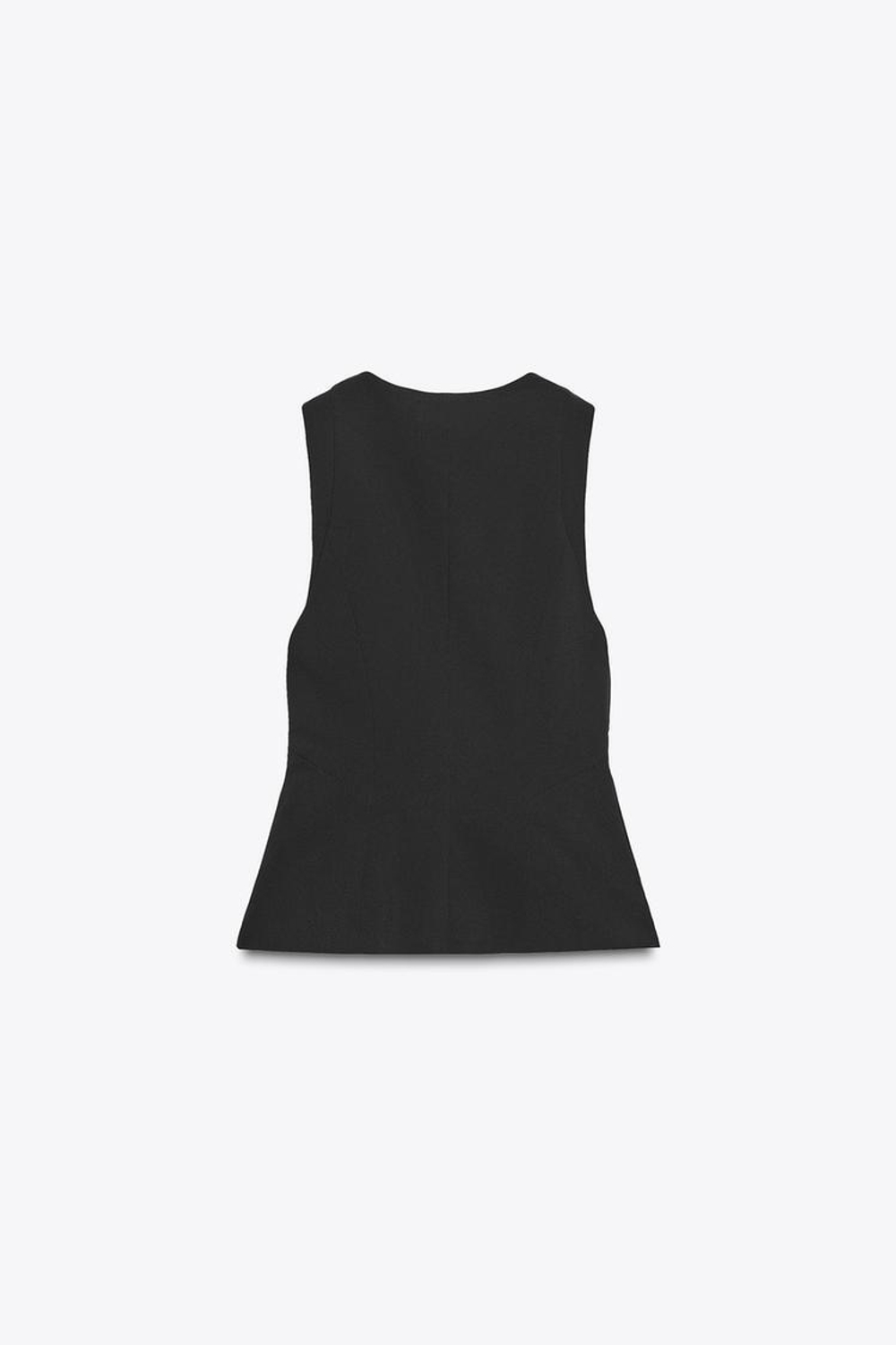 ZARA ТОП ОБЛЕГАЮЩЕГО КРОЯ С ЗАСТЕЖКОЙ-МОЛНИЕЙ, ЧЕРНЫЙ