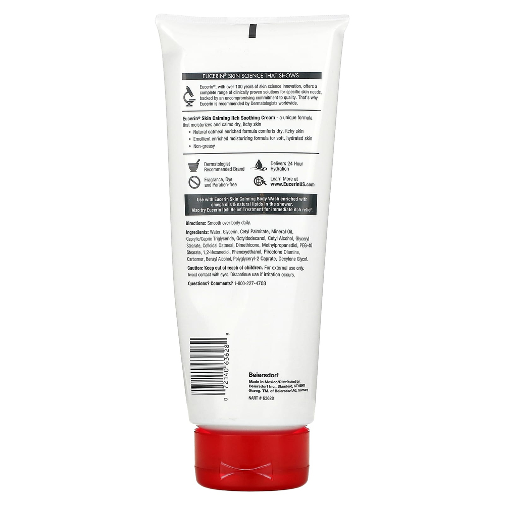 Eucerin, Успокаивающий крем, для сухой, раздраженной кожи, без отдушек, 396 г (14 унций)