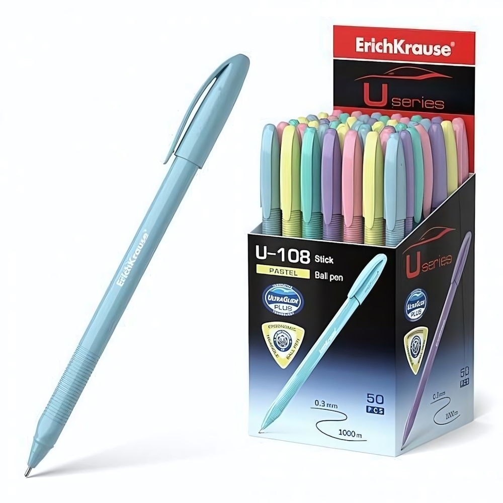 Ручка шариковая 10,0 синий U-108 Pastel Stick (ErichKrause)