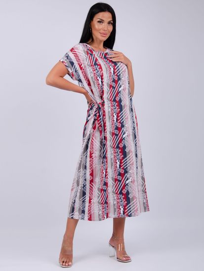 Платье красная абстракция большие размеры