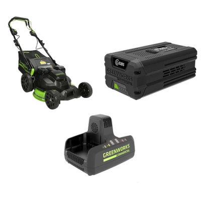 Аккумуляторная газонокосилка Greenworks GC82LM61S/G82B5/G82C2 82В (1 x 5 Ач, ЗУ) нож 43 см, 2515607/2914607/2939007