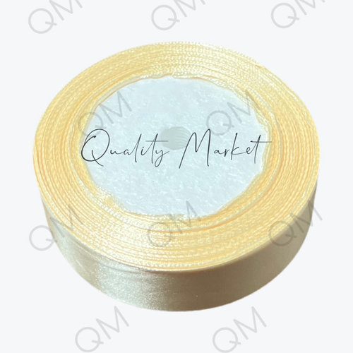 Лента атласная 2,5 см 25 ярдов (бежевая) №064