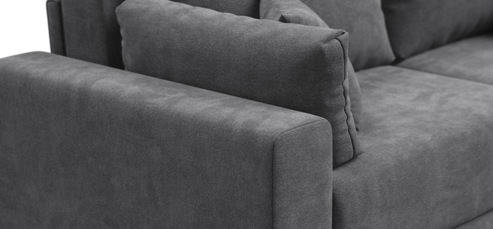 Угловой диван Босс Прайм Макс Шенилл Клауд графит