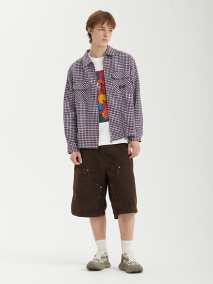 Мужская Рубашка Zip-up Flannel