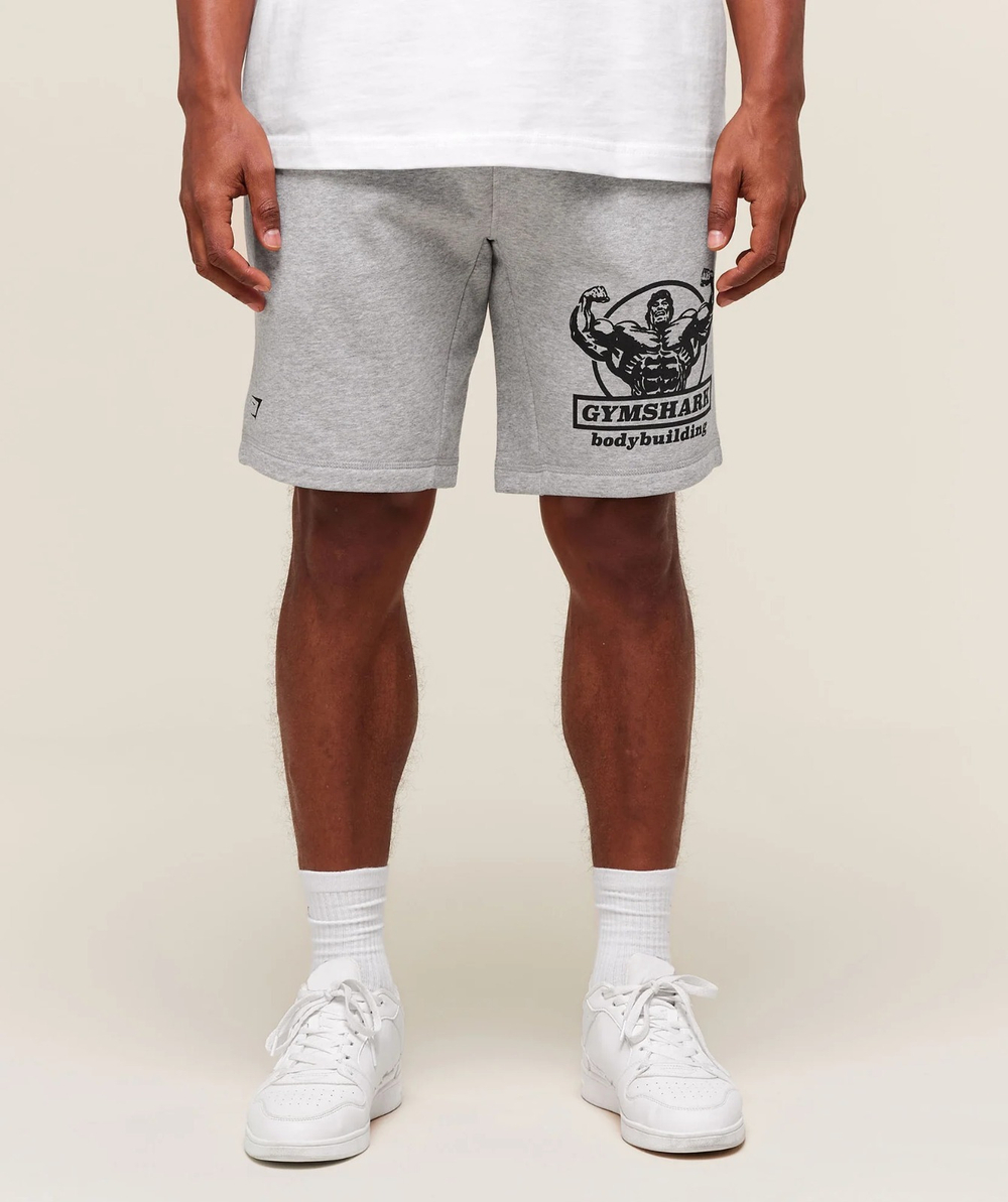 Шорты GYMSHARK Double Bicep Shorts Light Grey