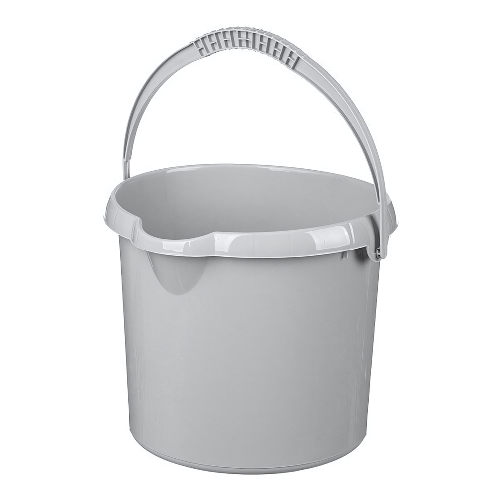 Ведро "Etna" круглое с носиком для слива 4л (серый)