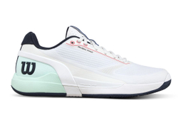 Мужские кроссовки теннисные Wilson Rush Pro 5 - white/bay/fiery coral