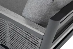 "Париж" модуль диванный левый, двухместный, цвет серый