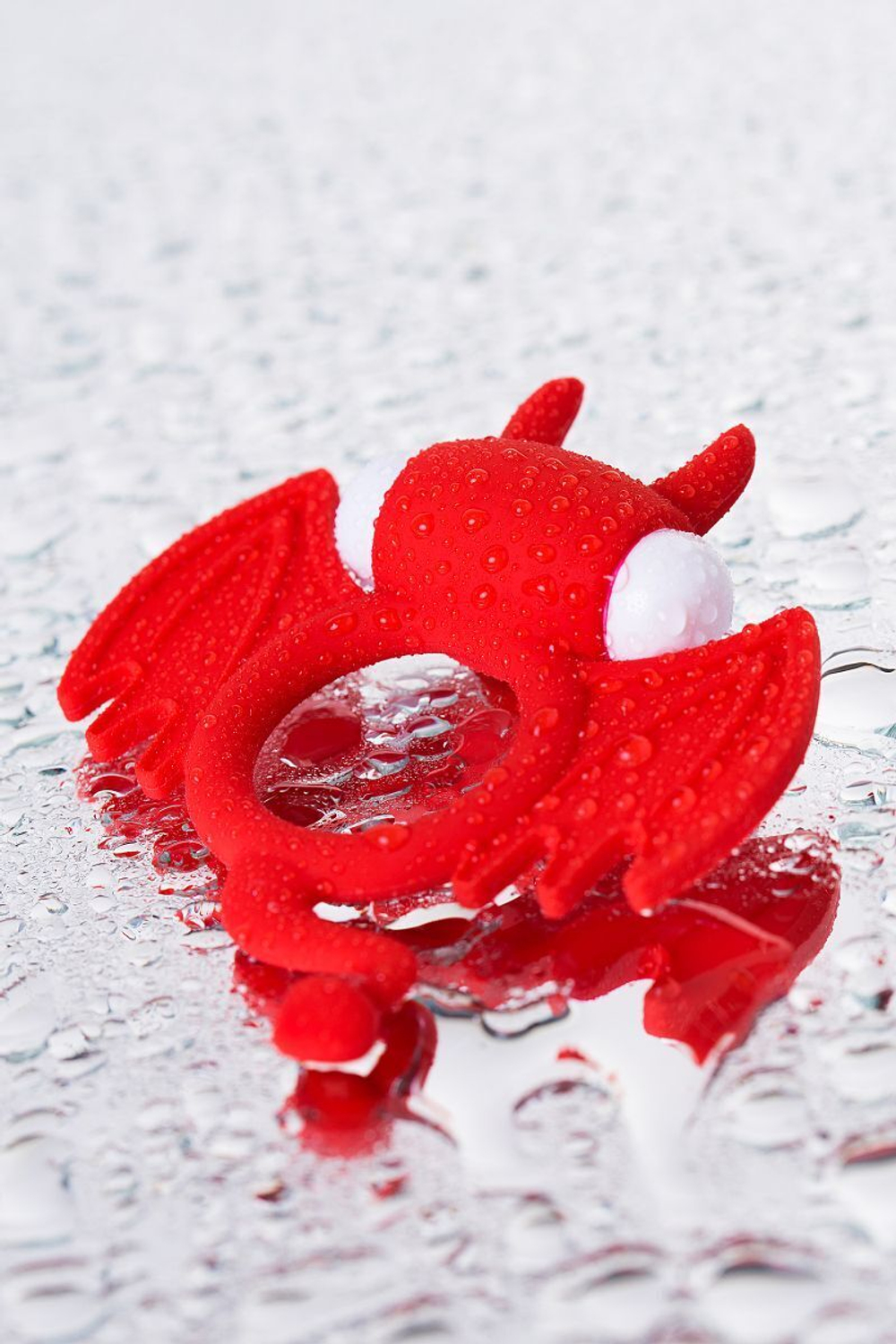 Красное эрекционное кольцо на пенис JOS COCKY DEVIL (Цвет: красный)