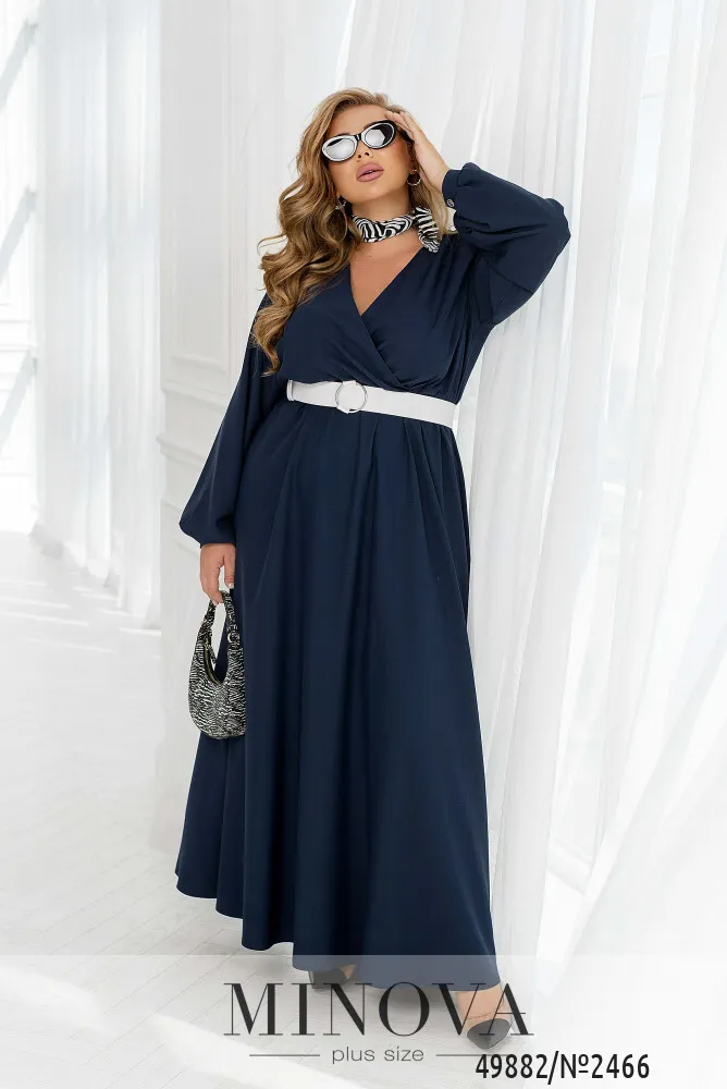 Платье 2466-темно-синий Minova