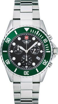 С браслетом Серебристые часы мужские Swiss Alpine Military 7053.9133