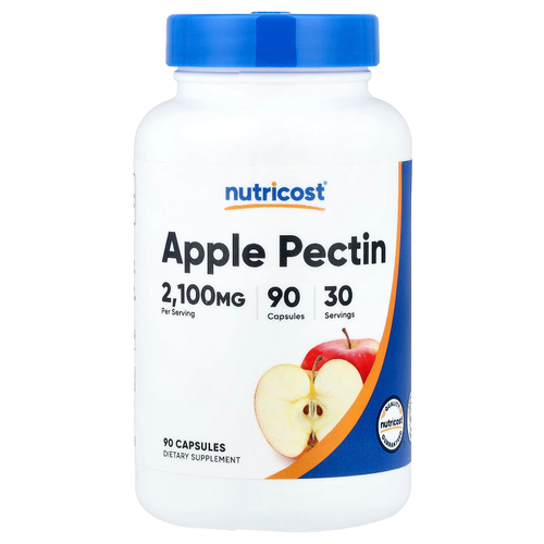 Nutricost, яблочный пектин, 90 капсул (700 мг в 1 капсуле)